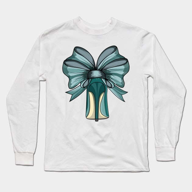 Heel With Bow Long Sleeve T-Shirt by Designoholic